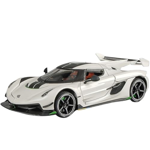 RYUEXING for 1/24 Jesko Sport Auto Simulation Legierung Auto Modell Sammlung Ornamente(White) von RYUEXING