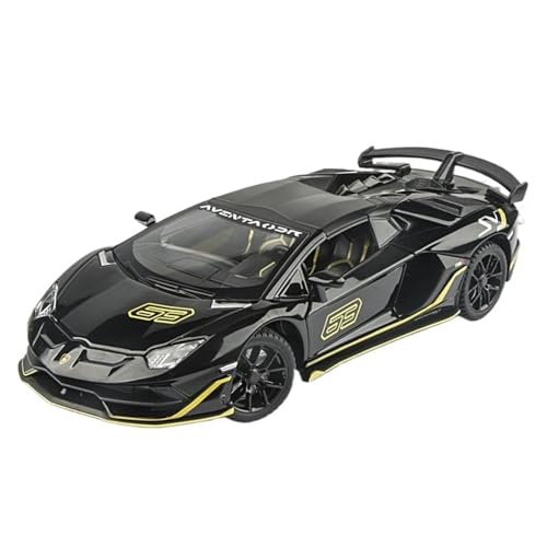 RYUEXING for 1/24 SVJ 63 Simulation Legierung Auto Modell Mit Sound Und Licht Multi-Funktion Interaktive Kinder Spielzeug Sammlung Ornamente(Black) von RYUEXING