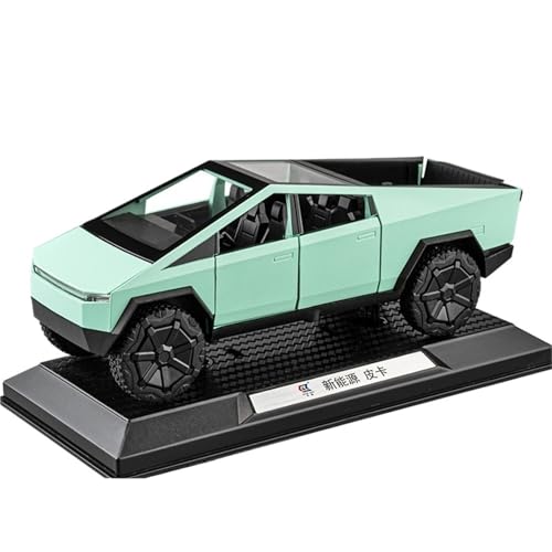 RYUEXING Für 1/32 Pickup-Truck mit Motorrad-Simulation, Legierung, Modell-Kinderspielzeug mit Sound und Licht, multifunktional, interaktives Spielzeug, Sammlung, Ornamente (grün) von RYUEXING