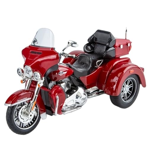 RYUEXING Für 1/9 Dreirad-Motorrad-Simulationslegierung, Motorradmodell mit Lichtern, Soundlenkung, Multifunktions-Kinderspielzeug, Sammlung, Ornamente (rot) von RYUEXING