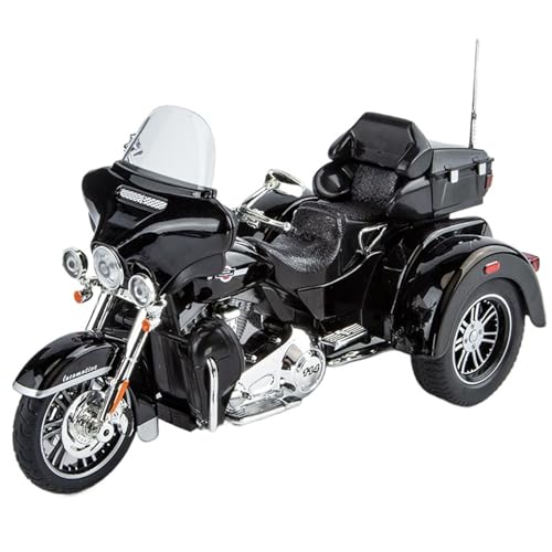 RYUEXING Für 1/9 Dreirad-Motorrad-Simulationslegierung, Motorradmodell mit Lichtern, Soundlenkung, Multifunktions-Kinderspielzeug, Sammlung, Ornamente (schwarz) von RYUEXING