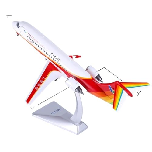 RYUEXING for 1/100 China ARJ21 COMAC Fertiges Flugzeugmodell Legierung Simulation Flugzeugmodell Zivilluftfahrt Passagierflugzeug Ornamente Sammlung von RYUEXING