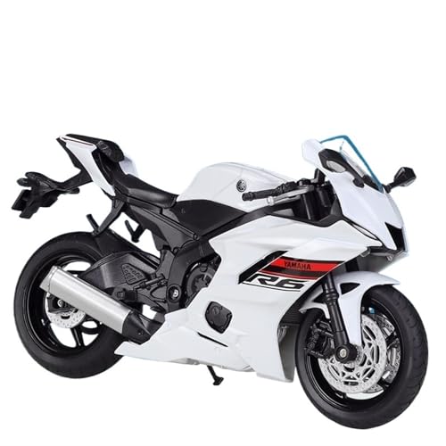 RYUEXING for 1/12 2020 Modell YZF-R6 Schwere Motorrad Simulation Legierung Modell Sammlung Ornamente(White) von RYUEXING