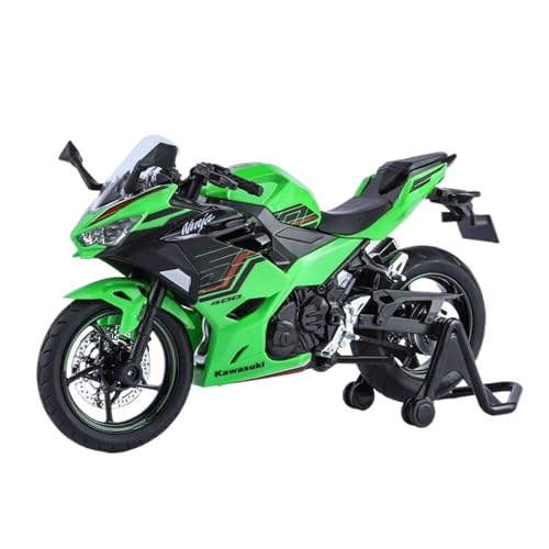 RYUEXING for 1/12 400 Legierung Motorrad Modell Lenkung Multi-Funktion Kinder Metall Spielzeug Sammlung Ornamente(Green) von RYUEXING