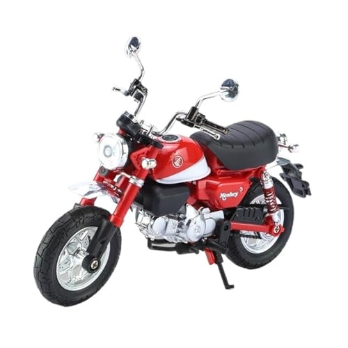 RYUEXING for 1/12 Kleine AFFE Legierung Motorrad Modell Lenkung Multi-Funktion Kinder Metall Spielzeug Sammlung Ornamente(Red) von RYUEXING