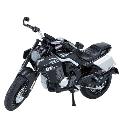 RYUEXING for 1/12 LES700 Legierung Motorrad Modell Lenkung Multi-Funktion Kinder Metall Spielzeug Sammlung Ornamente(Black) von RYUEXING