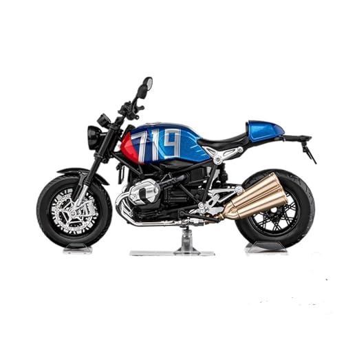 RYUEXING for 1/12 NINET Latte Simulation Legierung Motorrad Modell Lenkung Multifunktions Kinder Spielzeug Sammlung Ornamente(Blue) von RYUEXING