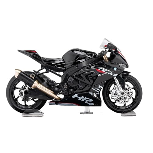 RYUEXING for 1/12 VB12083 HP4 Racing Legierung Motorrad Modell Lenkung Multi-funktionale Kinder Metall Spielzeug Sammlung Ornamente(Black) von RYUEXING