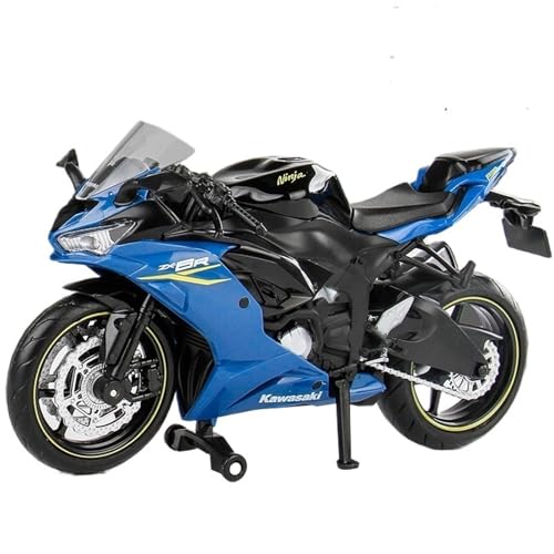 RYUEXING for 1/12 ZX-6R Simulation Legierung Motorrad Modell Lenkung Multi-Funktion Kinder Spielzeug Sammlung Ornamente(Blue) von RYUEXING