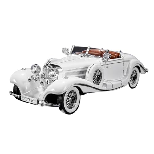 RYUEXING for 1/18 500K Klassische Auto Simulation Legierung Auto Modell Mit Sound Und Licht Multi-Funktion Interaktive Kinder Spielzeug Sammlung Ornamente(White) von RYUEXING