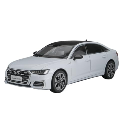 RYUEXING for 1/18 A6L Simulation Legierung Auto Spielzeug Modell Türöffnung Sound Und Licht Lenkung Stoßdämpfung Auto Sammlung Ornamente(White) von RYUEXING