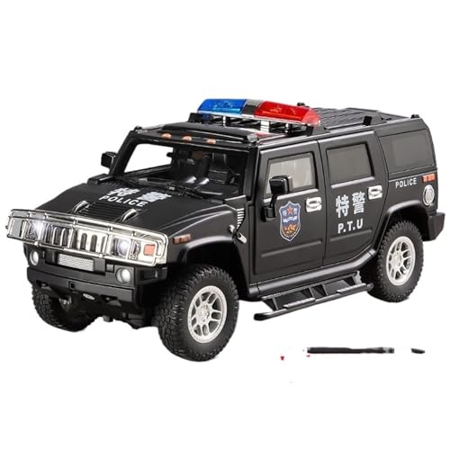 RYUEXING for 1/18 Geländewagen Simulation Legierung Druckguss Handwerk Auto Modell Kinder Spielzeug Sammlung Ornamente(Black) von RYUEXING