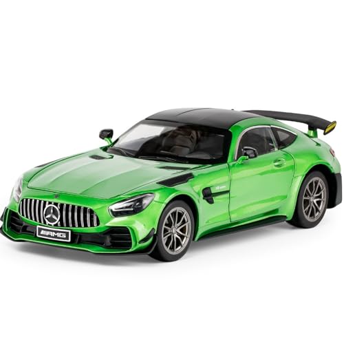 RYUEXING for 1/18 Green Mill GTR Sportwagen Simulation Legierung Auto Spielzeug Modell Türöffnung Sound Und Licht Lenkung Stoßdämpfung Auto Sammlung Ornamente(Green) von RYUEXING