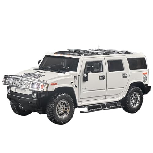 RYUEXING for 1/18 H2 Geländewagen Simulation Legierung Auto Modell Mit Sound Und Licht Multi-Funktion Interaktive Kinder Spielzeug Sammlung Ornamente(White) von RYUEXING