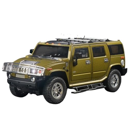 RYUEXING for 1/18 H2 Geländewagen Simulation Legierung Auto Spielzeug Modell Türöffnung Sound Und Licht Lenkung Stoßdämpfung Auto Sammlung Ornamente(Green) von RYUEXING