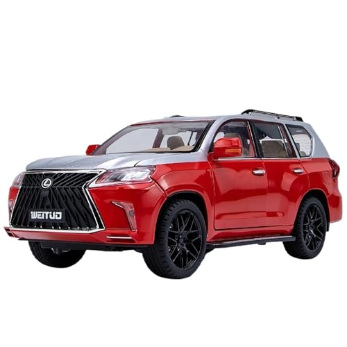 RYUEXING for 1/18 LX570 Simulation Legierung Auto Modell Mit Sound Und Licht Multi-Funktion Interaktive Kinder Spielzeug Sammlung Ornamente(Red) von RYUEXING