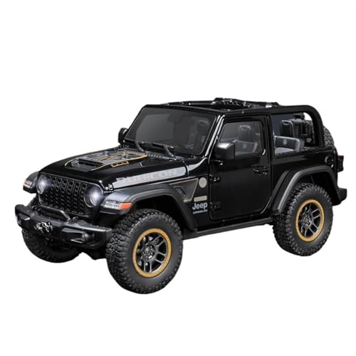 RYUEXING for 1/18 Robin Hood Cabrio Version Legierung Geländewagen Simulation Auto Spielzeug Modell Türöffnung Sound Und Licht Lenkung Stoßdämpfung Auto Sammlung Ornamente(Black) von RYUEXING