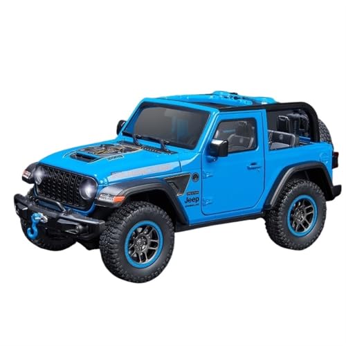 RYUEXING for 1/18 Robin Hood Cabrio Version Legierung Geländewagen Simulation Auto Spielzeug Modell Türöffnung Sound Und Licht Lenkung Stoßdämpfung Auto Sammlung Ornamente(Blue) von RYUEXING