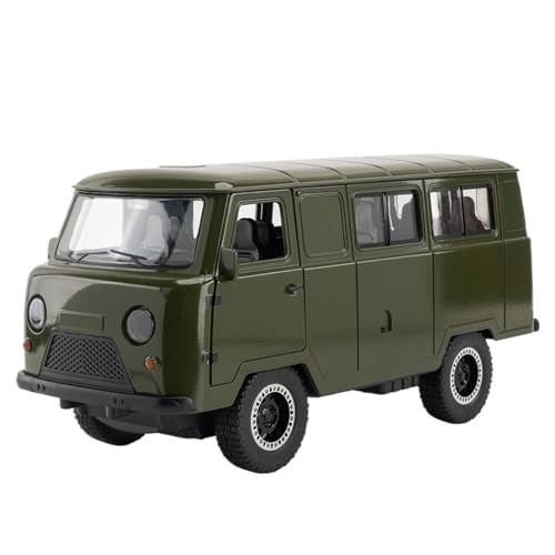 RYUEXING for 1/18 Russische VAZ Van Simulation Legierung Auto Spielzeug Modell Tür Öffnung Sound Und Licht Lenkung Stoßdämpfende Spielzeug Auto Sammlung Ornamente(Green) von RYUEXING