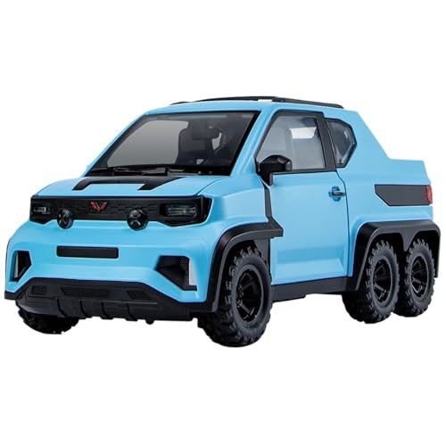 RYUEXING for 1/18 Wuling Mini Pickup Simulation Legierung Druckguss Handwerk Auto Modell Kinder Spielzeug Sammlung Ornamente(Blue) von RYUEXING