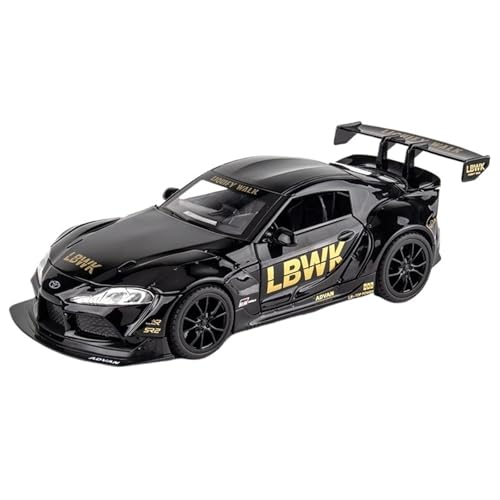 RYUEXING for 1/22 Bull Demon King Legierung Sportwagen Simulation Auto Spielzeug Modell Türöffnung Sound Und Licht Lenkung Stoßdämpfung Auto Sammlung Ornamente(Black) von RYUEXING