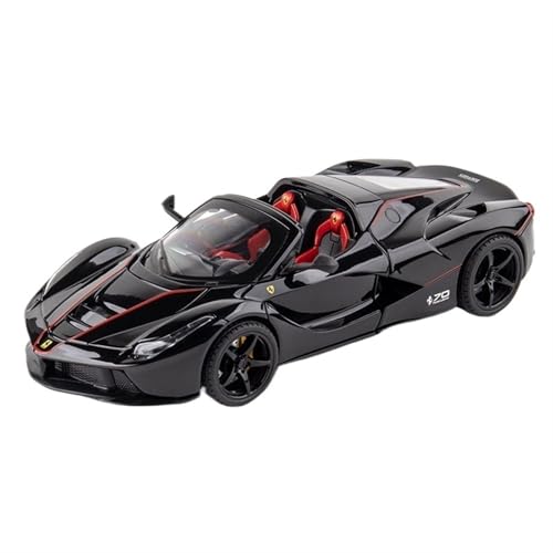 RYUEXING for 1/22 Cabrio Legierung Sportwagen Simulation Auto Spielzeug Modell Türöffnung Sound Und Licht Lenkung Stoßdämpfung Auto Sammlung Ornamente(Black) von RYUEXING