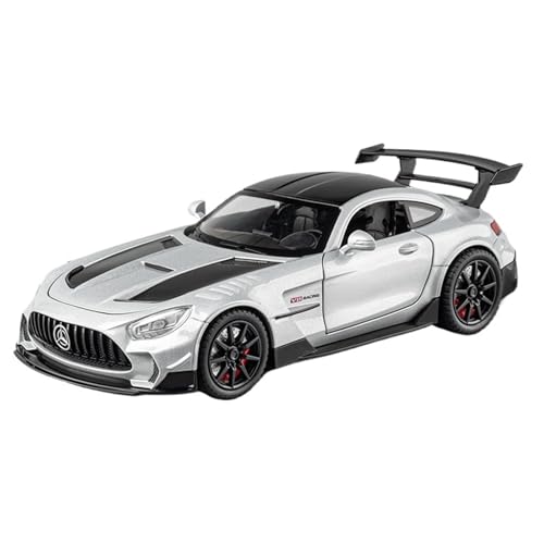 RYUEXING for 1/22 GTR Simulation Legierung Auto Modell Mit Sound Und Licht Multi-Funktion Interaktive Kinder Spielzeug Sammlung Ornamente(Silver) von RYUEXING