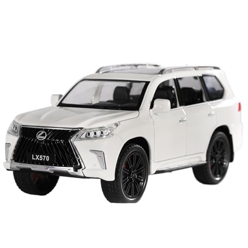 RYUEXING for 1/22 LX570 Off-Road-Auto Simulation Legierung Druckguss Technologie Auto Modell Kinder Spielzeug Sammlung Ornamente(White) von RYUEXING