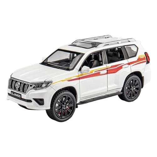 RYUEXING for 1/22 Prado SUV Simulation Legierung Druckguss Automodell Kinderspielzeug Sammlung Ornamente(White) von RYUEXING