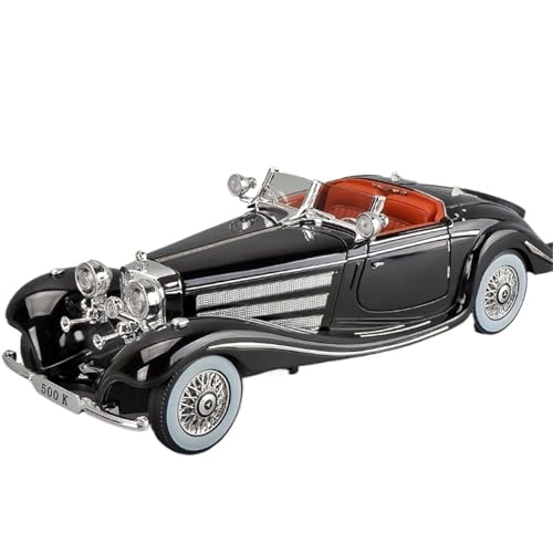 RYUEXING for 1/24 500K Retro Klassische Auto Simulation Legierung Auto Modell Sammlung Ornamente(Black) von RYUEXING