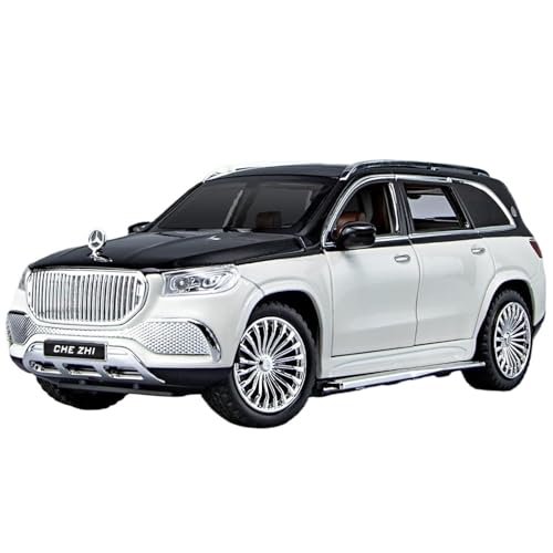 RYUEXING for 1/24 AMG GLS600 Simulation Legierung Druckguss Technologie Auto Modell Kinder Spielzeug Sammlung Ornamente(White) von RYUEXING