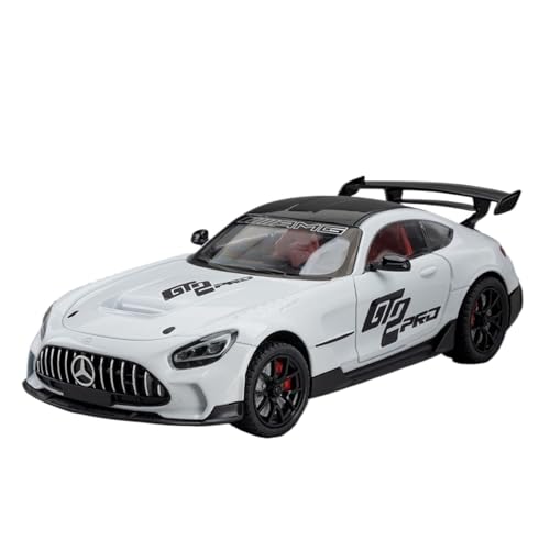 RYUEXING for 1/24 AMG-GT Legierung Sportwagen Simulation Auto Spielzeug Modell Offene Tür Sound Und Licht Lenkung Stoßdämpfung Auto Sammlung Ornamente(White) von RYUEXING