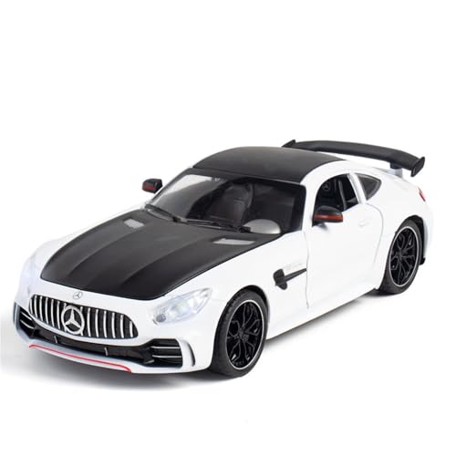 RYUEXING for 1/24 BRT Sportwagen Simulation Legierung Automodell Mit Sound Und Licht Multifunktionale Interaktive Kinderspielzeug-Sammlung Ornamente(White) von RYUEXING