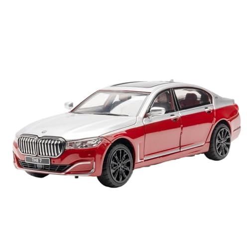 RYUEXING for 1/24 Bao 760LI Legierung Simulation Auto Spielzeug Modell Öffnen Sie Die Tür Sound Und Licht Lenkung Stoßdämpfung Auto Sammlung Ornamente(Red) von RYUEXING