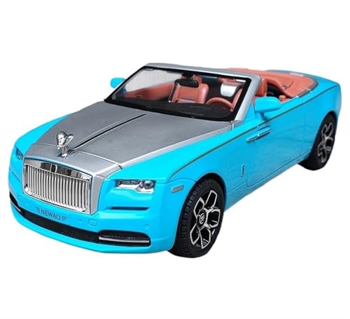 RYUEXING for 1/24 Cabrio Yaoying Automodell Kindersportwagensimulation Legierung Türöffnung Ton Und Licht Drehen Junge Spielzeugautosammlung Ornamente(Blue) von RYUEXING