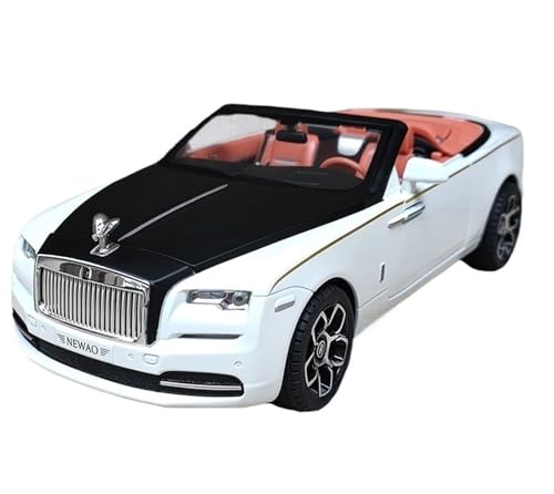 RYUEXING for 1/24 Cabrio Yaoying Automodell Kindersportwagensimulation Legierung Türöffnung Ton Und Licht Drehen Junge Spielzeugautosammlung Ornamente(White) von RYUEXING