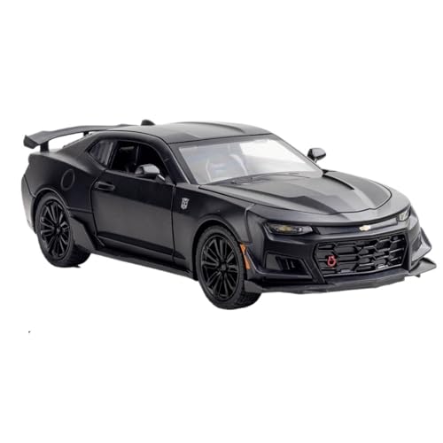 RYUEXING for 1/24 Camaro Simulation Drehbare Sound Und Licht Tür Öffnung Funktion Spielzeug Auto Legierung Auto Modell Sammlung Ornamente(Black) von RYUEXING