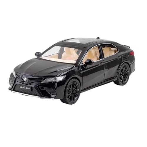 RYUEXING for 1/24 Camry Legierung Familie Auto Simulation Auto Spielzeug Modell Offene Tür Sound Und Licht Lenkung Stoßdämpfung Auto Sammlung Ornamente(Black) von RYUEXING