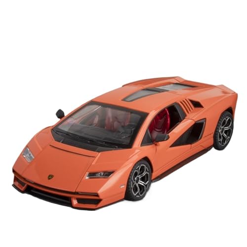 RYUEXING for 1/24 Contrash 800 Street Car Version des Alloy Sports Car Simulation Car Toy Model Open The Door Sound and Light Steering Shock Absorption Car Collection Ornaments(Orange) von RYUEXING