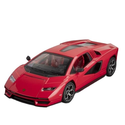 RYUEXING for 1/24 Contrash 800 Street Car Version des Alloy Sports Car Simulation Car Toy Model Open The Door Sound and Light Steering Shock Absorption Car Collection Ornaments(Red) von RYUEXING