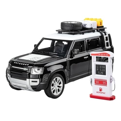 RYUEXING for 1/24 Defender Outdoor Version Simulation Legierung Auto Modell Multifunktionale Kinder Spielzeug Sammlung Ornamente(Black) von RYUEXING