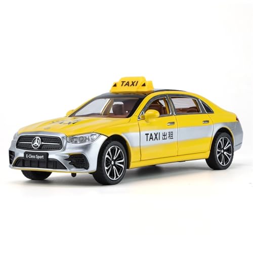 RYUEXING for 1/24 E300L Taxi Simulation Legierung Druckguss Auto Modell Kinder Spielzeug Sammlung Ornamente(Yellow) von RYUEXING