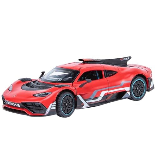 RYUEXING for 1/24 EINE Straße Auto Version Sport Auto Simulation Legierung Auto Modell Multifunktionale Kinder Spielzeug Sammlung Ornamente(Red) von RYUEXING