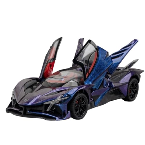 RYUEXING for 1/24 EVO Sportwagen Simulation Legierung Auto Modell Spielzeug Sammlung Ornamente(Purple) von RYUEXING