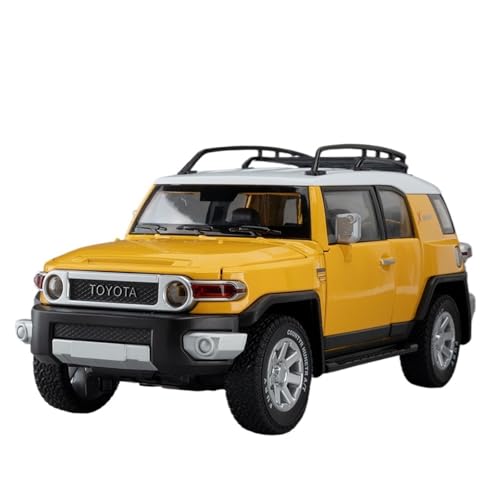 RYUEXING for 1/24 FJ Cruiser Legierung Simulation Auto Spielzeug Modell Offene Tür Sound Und Licht Lenkung Stoßdämpfung Auto Sammlung Ornamente(Yellow) von RYUEXING