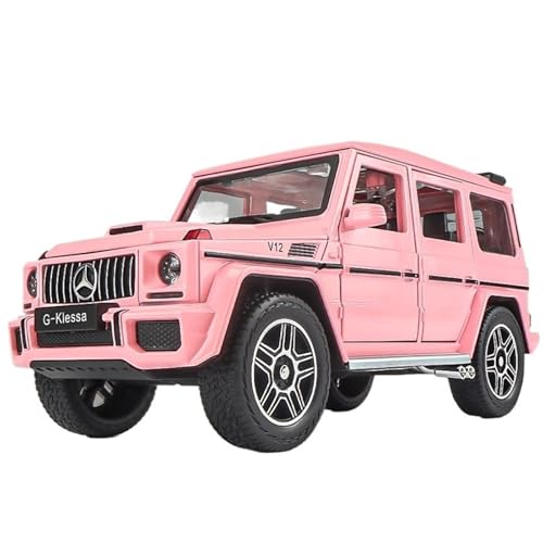 RYUEXING for 1/24 G63 G Geländewagen Simulation Legierung Lenkgeräusch Und Licht Türöffnungsfunktion Spielzeugauto Modell Ornamente Sammlung(Pink) von RYUEXING