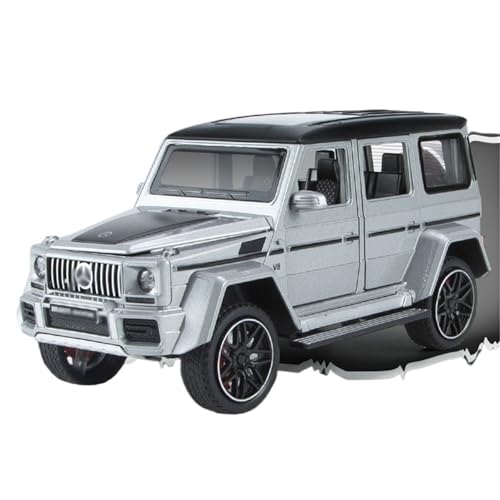 RYUEXING for 1/24 G63 Off-Road-Auto Simulation Legierung Auto Modell Multifunktionale Kinder Spielzeug Sammlung Ornamente(Silver) von RYUEXING