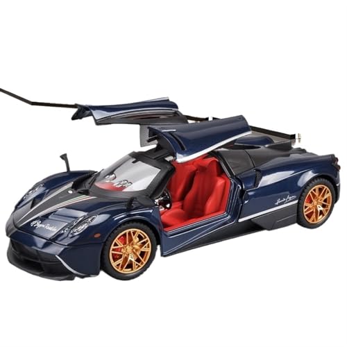 RYUEXING for 1/24 Gullwing Tür Sportwagen Simulation Legierung Lenkung Sound Und Licht Türöffnung Funktion Spielzeug Auto Modell Ornamente Sammlung(Blue) von RYUEXING