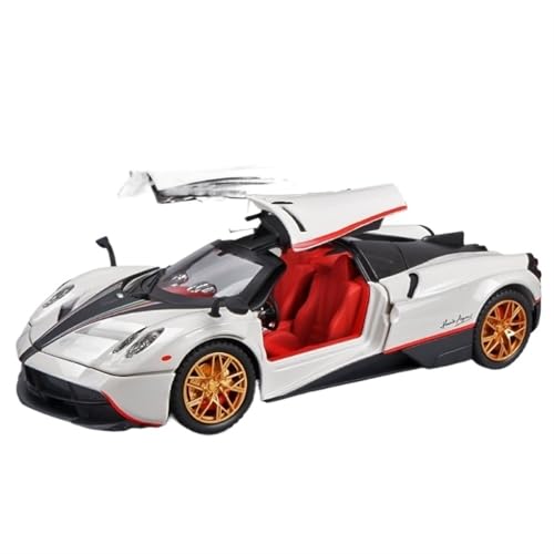 RYUEXING for 1/24 Gullwing Tür Sportwagen Simulation Legierung Lenkung Sound Und Licht Türöffnung Funktion Spielzeug Auto Modell Ornamente Sammlung(White) von RYUEXING