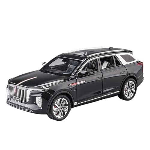 RYUEXING for 1/24 Hongqi HS9 Simulation Legierung Druckguss Auto Modell Kinder Spielzeug Sammlung Ornamente(Black) von RYUEXING